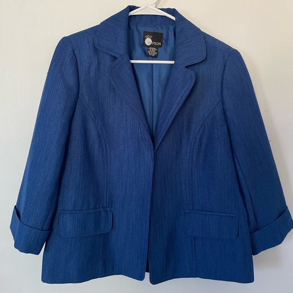 First Option Woman’s Blazer, Medium, Blue - Picture 1 of 6